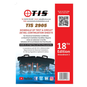 Certificate, Schedule of Test & Circuit Cont., 18th Edition Amendment 2