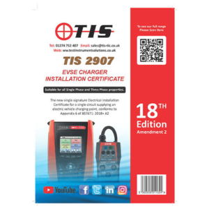 Certificate, EV Charger Installation